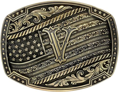 HUABOLA CALYN Western Belt Buckle, Initail Belt Buckles for Men ABCD to Z Cowboy Buckle for Rodeo in Saudi Arabia