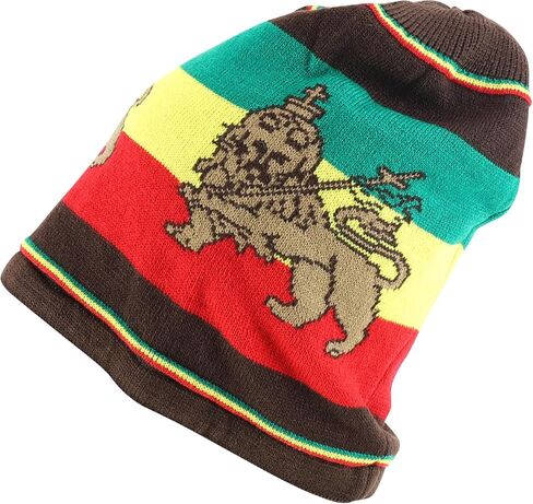 Armycrew Lion of Judah Rasta RGY Deep Long Dreadlock Beanie in Kuwait