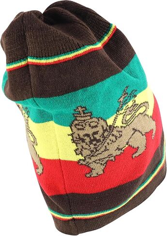 Armycrew Lion of Judah Rasta RGY Deep Long Dreadlock Beanie in Kuwait