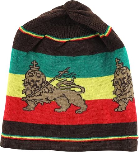 Armycrew Lion of Judah Rasta RGY Deep Long Dreadlock Beanie in Kuwait