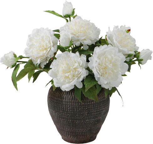 3 Pcs Real Touch Peonies Artificial Flowers, 5.1'' Large Bloom Champagne Pink Faux Penoy Bouquets, Realistic Fake Silk Peonies with Long Stem for Tall Vase, Wedding DIY, Home & Office Decor in Saudi Arabia