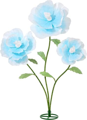 5.6 Ft Giant Paper Flowers with Stand 3Pcs Large Artificial Flower for Wedding Decor Party Decorations, Flower Wall Backdrop,Peachy Pink in Kuwait