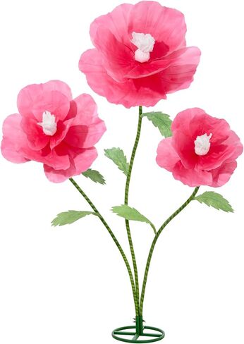 5.6 Ft Giant Paper Flowers with Stand 3Pcs Large Artificial Flower for Wedding Decor Party Decorations, Flower Wall Backdrop,Peachy Pink in Kuwait
