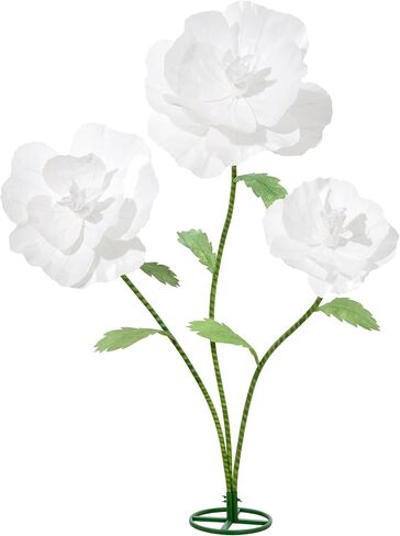 5.6 Ft Giant Paper Flowers with Stand 3Pcs Large Artificial Flower for Wedding Decor Party Decorations, Flower Wall Backdrop,Peachy Pink in Kuwait