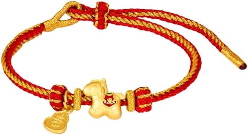 Red String Bracelet with Hourse Charm, Adjustable Gemstone Healing Kabbalah Cord Bracelet, Zodiac Copper Braided Cord Red Bracelet, Good Luck Wealth Prosperity Symbol for Women Men, Handmade Zen Energy Balance Yoga Jewelry for Year Of The 2026 Gifts, Incl in Saudi Arabia