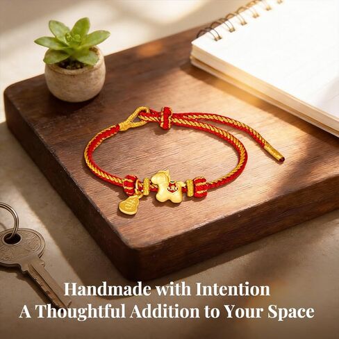 Red String Bracelet with Hourse Charm, Adjustable Gemstone Healing Kabbalah Cord Bracelet, Zodiac Copper Braided Cord Red Bracelet, Good Luck Wealth Prosperity Symbol for Women Men, Handmade Zen Energy Balance Yoga Jewelry for Year Of The 2026 Gifts, Incl in Saudi Arabia