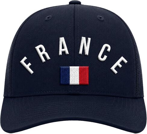 France Hat, Embroidered France Flag Curved Trucker Cap, Snapback Closure, Football Soccer in Saudi Arabia