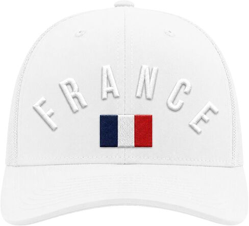 France Hat, Embroidered France Flag Curved Trucker Cap, Snapback Closure, Football Soccer in Saudi Arabia
