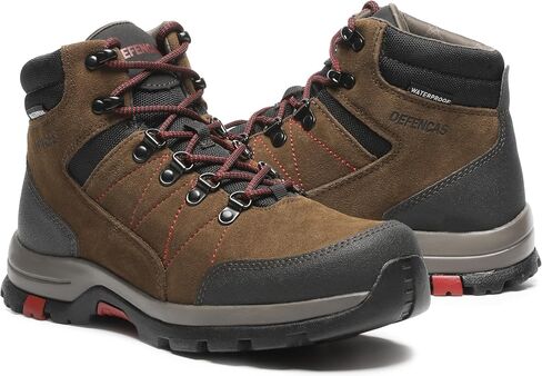 Men’s 6 Inch Waterproof Work Boots, Soft Toe Industrial Construction Boots with Slip Resistant Rubber Sole, Coolmax Lining, Durable Leather Upper for Outdoor, Hiking & Jobsite D61201A-D61201B in Saudi Arabia