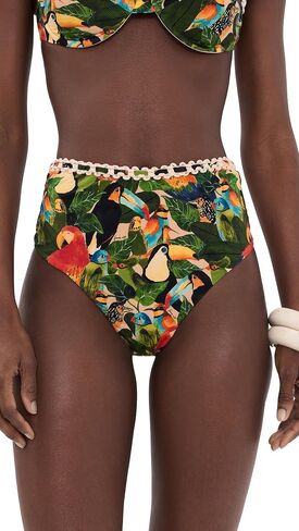 FARM Rio Women's Bird Leaves High Waisted Bikini Bottoms in Saudi Arabia