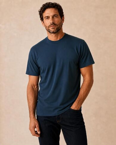 Liberty Pro 5 Pack Men's T-Shirts, Cotton Blend Crew Neck Lightweight & Soft Tees, Moisture Wicking Every Day Casual Wear in Saudi Arabia