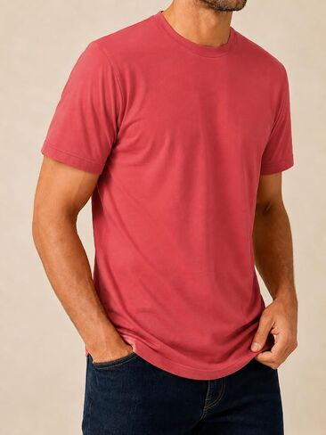 Liberty Pro 5 Pack Men's T-Shirts, Cotton Blend Crew Neck Lightweight & Soft Tees, Moisture Wicking Every Day Casual Wear in Saudi Arabia