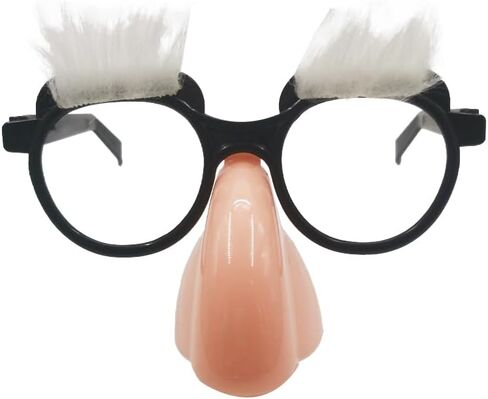 VIGUEUR Disguise Glasses with Nose, Big Nose Glasses Funny, White in Saudi Arabia