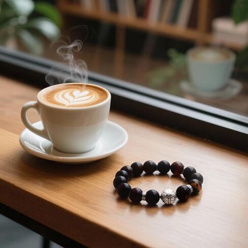 Men's Tiger Eye Bracelet 14mm - Unisex Triple Protection Bead Bracelet, Large Size in Saudi Arabia