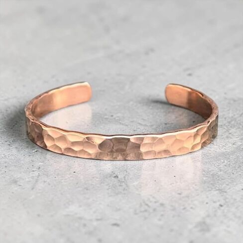 2-PACK 100% Pure Copper Bracelet for Men & Women – 2 Pack Solid Copper Cuff, Adjustable Raw Uncoated Copper Wristband, Handmade Hammered Design – Not Plated in Saudi Arabia