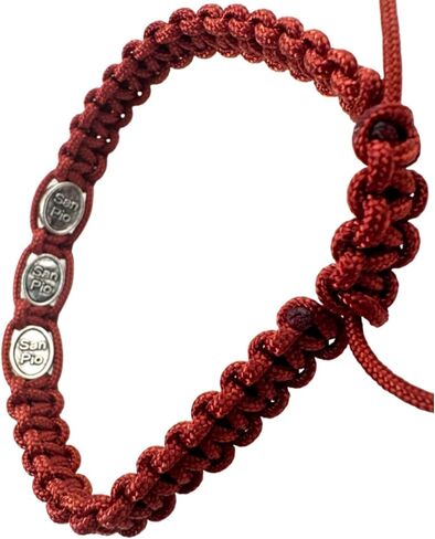 Westmon Works St Pio Bracelet Set Adjustable Macrame Fashion with USA Made Catholic Saint Prayer Card, Pack of 2 in Kuwait