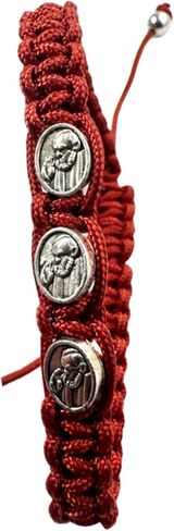 Westmon Works St Pio Bracelet Set Adjustable Macrame Fashion with USA Made Catholic Saint Prayer Card, Pack of 2 in Kuwait