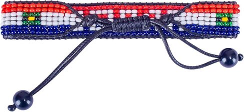 FAHARI Paraguay Beaded Flag Bracelet, Handmade Adjustable String Bracelet, Patriotic Gift for Soccer Fans in Kuwait