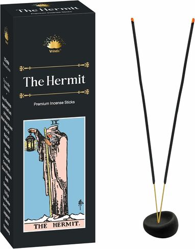 Hermit Tarot-Inspired Hexa Premium Incense Sticks – Wisdom, Introspection & Inner Guidance, Solitude, Self-Reflection, Inner Search,Aromatherapy, Handcrafted in India, Pack of 6, 20 Sticks per Pack. in Kuwait