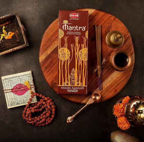 HEM Mantra Masala Incense Stick 250 Gram (9.3 cm x 6 cm x 25.5cm, Brown) in Kuwait