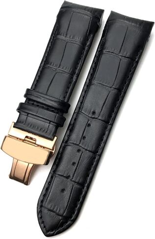 22mm 23mm 24mm Curved End Watchband fit for T035617 Cowhide Watch Strap Clasp Bracelets Men (Color : Brown Gold, Size : 23mm) in Saudi Arabia