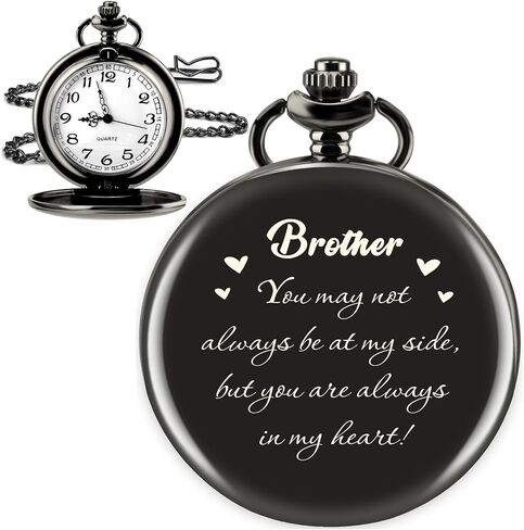 Engraved Pocket Watch for Men Borther Gifts for Graduation Fathers Day Birthday Xmas Valentines Day Gifts for Brother in Saudi Arabia