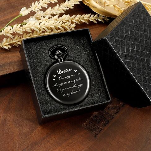 Engraved Pocket Watch for Men Borther Gifts for Graduation Fathers Day Birthday Xmas Valentines Day Gifts for Brother in Saudi Arabia