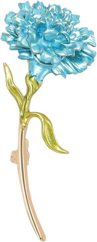 Carnation Flower Brooches Elegant Enamel Floral Lapel Pins for Women Dress Accessories in Kuwait