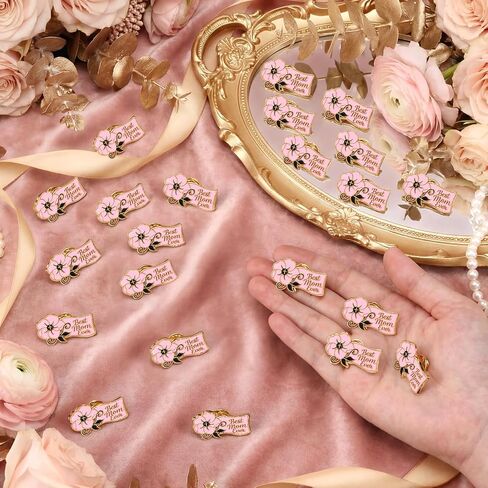 Tondiamo Best Mom Ever Brooches Pink Flower Pins for Women Mother's Day Pins Gifts Bulk Church Mother Gift Flower Enamel Badge Brooches Lapel Pin Cute Dress Accessory for Women's Day Coworker in Saudi Arabia