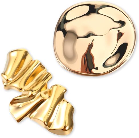 2Pcs Irregular Geometric Brooch Lapel Shawl Pin Gold Brooch Pins Vintage Fashion Weddings Suit Dress Clothing Accessorie Jewelry for Women Men in Saudi Arabia