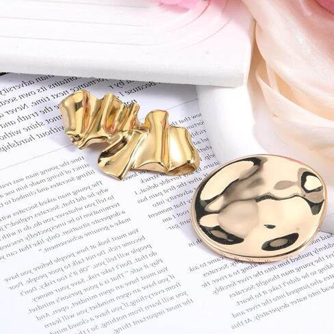 2Pcs Irregular Geometric Brooch Lapel Shawl Pin Gold Brooch Pins Vintage Fashion Weddings Suit Dress Clothing Accessorie Jewelry for Women Men in Saudi Arabia