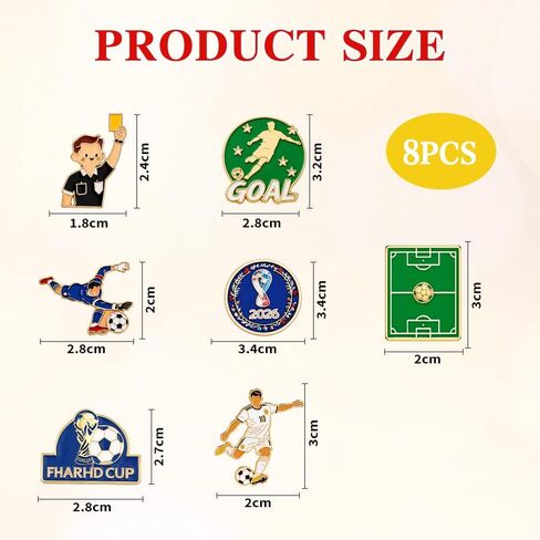 World Cup Brooch Pins Soccer Enamel Pins Football Players Referees Lapel Pin for World Cup Clothes Bags Backpack Accessories in Saudi Arabia