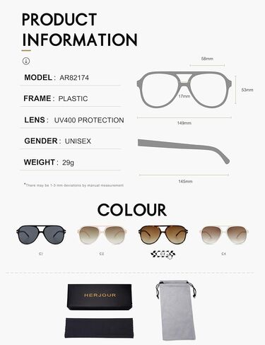 Retro Trendy Square Aviator Sunglasses Womens Mens 70s Classic Vintage Oversized Sun Glasses AR82174 in Kuwait