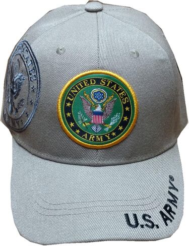 Army Emblem (Emblem Shadow) (U.S. Army on Bill) Baseball Cap (Beige) in Kuwait
