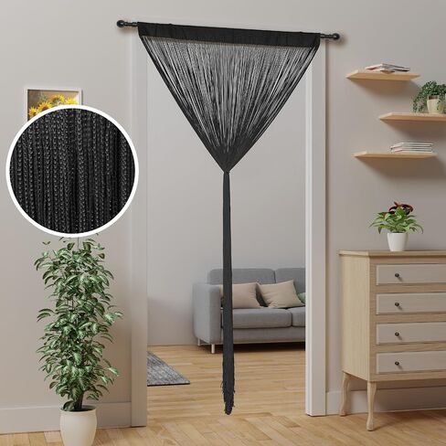 String Curtains for Doorways Door Curtain, Boho Hanging Fringe Tassel Door Curtain, Room Divider Privacy Panel for Bedroom Closet Wedding Party Home Decor 39×79in in Kuwait