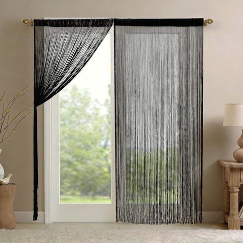 String Curtains for Doorways Door Curtain, Boho Hanging Fringe Tassel Door Curtain, Room Divider Privacy Panel for Bedroom Closet Wedding Party Home Decor 39×79in in Kuwait