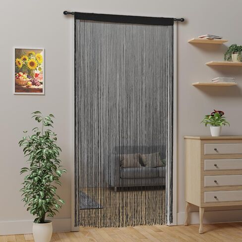 String Curtains for Doorways Door Curtain, Boho Hanging Fringe Tassel Door Curtain, Room Divider Privacy Panel for Bedroom Closet Wedding Party Home Decor 39×79in in Kuwait