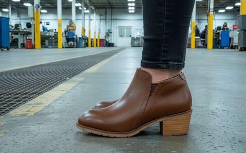 Xena Workwear Gravity Steel Toe Women's Work Shoes, Stylish Ankle Bootie, Slip Resistant, ASTM F2413 Certified, OSHA Approved, Premium Leather, Handcrafted in North America, Amber Brown, 6 in Saudi Arabia