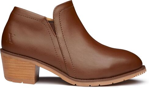 Xena Workwear Gravity Steel Toe Women's Work Shoes, Stylish Ankle Bootie, Slip Resistant, ASTM F2413 Certified, OSHA Approved, Premium Leather, Handcrafted in North America, Amber Brown, 6 in Saudi Arabia