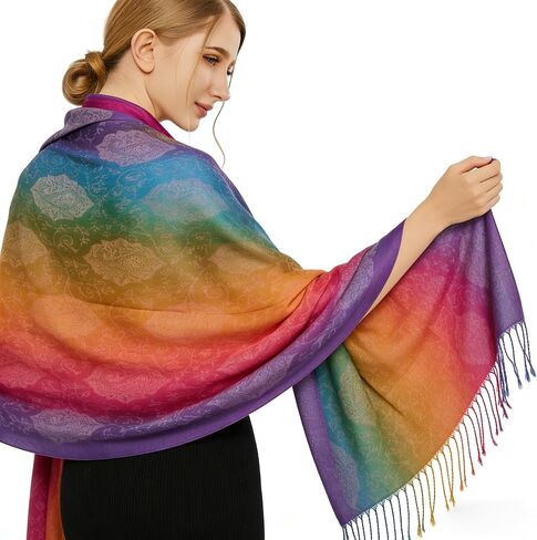 Rave Scarf for Women - Soft Shawl Wraps in Vibrant Colors, Lightweight Fashion Scarves for Year-round Use in Kuwait
