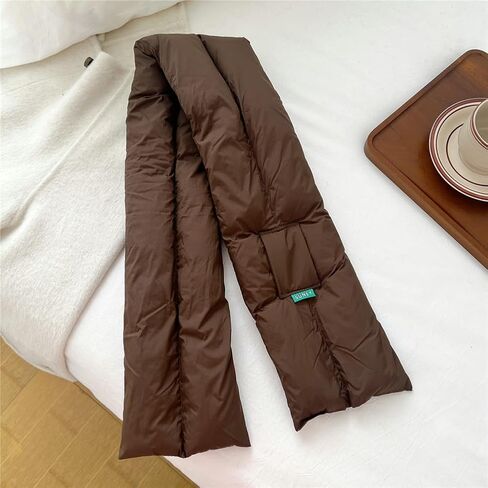 Lightweight Puffer Scarf for Women Versatile Solid Color Collar Scarf Winter Warm Neck Wrap Outdoor Neck Warmer in Saudi Arabia