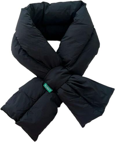 Lightweight Puffer Scarf for Women Versatile Solid Color Collar Scarf Winter Warm Neck Wrap Outdoor Neck Warmer in Saudi Arabia