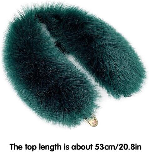 Women's Neck Warmer Faux Fur Collar Scarf Wrap Plush Muffler Collar Trim Warm Scarf Neck Hood for Women Winter Coat Dress Party Clothing (Apricot) in Kuwait