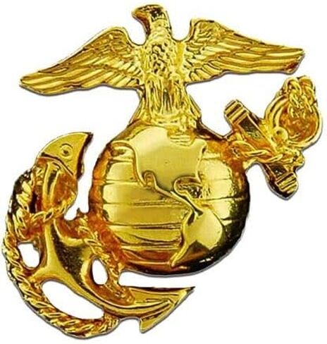 US ARMY Marine Corps Eagle Globe and Anchor Dress Cap Device Enlisted Pin in Saudi Arabia