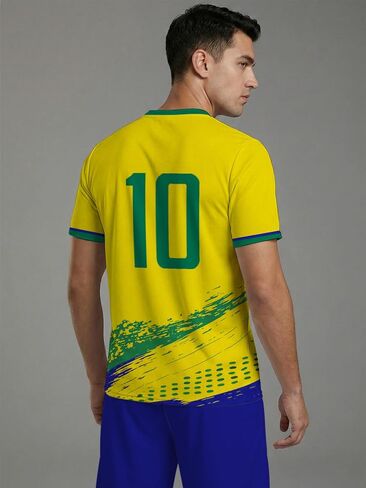 Brazil Soccer Jersey Set Mens Yellow Football Kit 2-Piece Training Uniform S-3XL 2026 Fan Gear in Kuwait