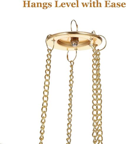 JUXYES Vintage Hanging Charcoal Incense Resin Burner with Chain and Tongs, Metal Censer Antique Frankincense Insencents Burner Holder Spiritual Aromatherapy Meditation Retro Home Decoration, Gold in Saudi Arabia
