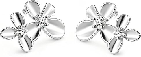 925 Sterling Silver Stud Earrings Flower Stud Earring Dainty Gardenia Flower Earrings Hypoallergenic Post Earrings Tiny Minimalist Jewelry for Women Gift in Saudi Arabia