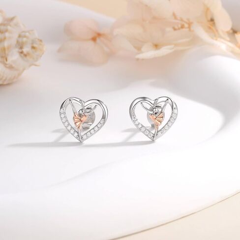 Sterling Silver Ballerina Stud Earrings Hypoallergenic Ballet Dancer Earrings for Women Ballerina Theme Jewelry Gift in Kuwait