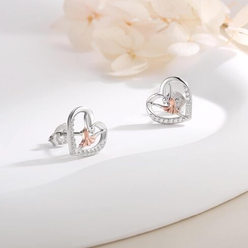 Sterling Silver Ballerina Stud Earrings Hypoallergenic Ballet Dancer Earrings for Women Ballerina Theme Jewelry Gift in Kuwait