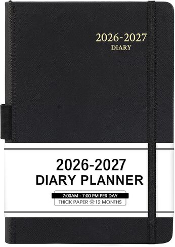 2025 Appointment Book & Planner - Jan. 2025 - Dec. 2025, Daily Hourly Planner 2025, 5.75" X 8.25", 60-Minute Interval, Faux Soft Leather Cover, Premium Paper with Pen Holder, Inner Pocket - Rose Gold in Saudi Arabia
